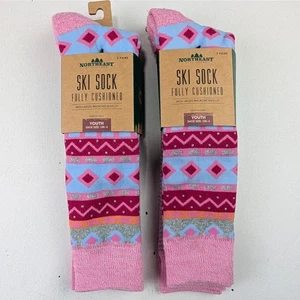 Calcetín de esquí Northeast Outfitters totalmente acolchado 4 pares talla de zapato juvenil 13-4  - Imagen 1 de 5