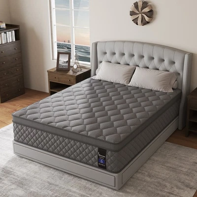 VISCOUNTESS 10/12/14Inch Memory Foam Twin Full Queen King Hybrid Spring Mattress In A Box
