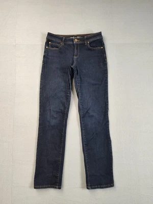 Jean para mujer INC International Concepts 6 azul denim pierna recta tiro medio informal Foto 1 de 4