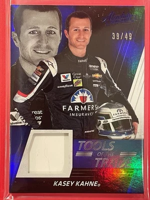 2017 Panini Absolute Kasey Kahne Tools of the Trade Spectrum Blue /49 #TT-KK - Image 1 of 3