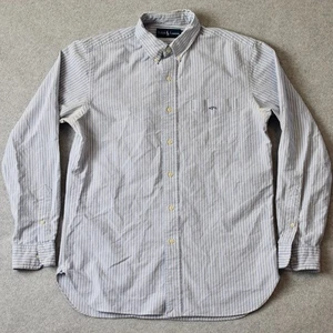 Polo Ralph Lauren vintage camicia bottoni uomo media monogramma righe blu RPL - Foto 1 di 23