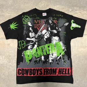 Vintage 1992 Pantera Cowboys From Hell All Over Print AOP Banned T-Shirt XL - Bild 1 von 8