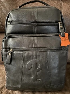 Genuine Leather Phillies Backpack MLB1504 BLK - Image 1 of 4