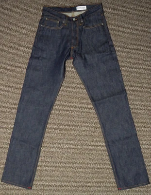 Denim crudo con ribete Gustin #107 The Zimbabwe - 32 botones calce recto - nuevo sin etiquetas Foto 1 de 4