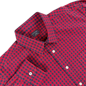 Camisa UNTUCKit Para Hombres L Roja Azul Cuadros Guinga Clásica Manga Larga Con Botones - Imagen 1 de 10