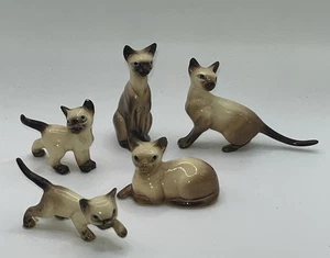 HAGEN RENAKER Gato Siamés Gatito Porcelana Miniatura Estatuilla Ching Li Cola Larga - Imagen 1 de 17