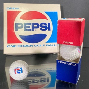 Vintage DRINK PEPSI Golf Ball #8 Sleeve of 3 Balls Cola Logo Wilson K-28+ - Picture 1 of 8
