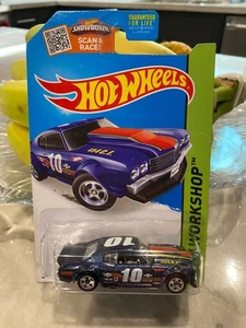 2015 Hot Wheels #194 HW Workshop-Speed Team '70 CHEVY CHEVELLE Dark Blue w/5 Sp - Picture 1 of 1