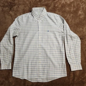 Camisa Brooks Brothers Milano Para Hombre Grande Azul Blanco Sin Hierro Supima Algodón Cuadros - Imagen 1 de 8