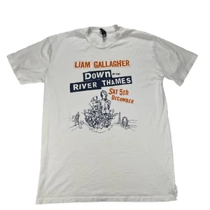 Liam Gallagher Down By The River Thames T Shirt Size XL Rare Oasis Blokecore - Picture 1 of 9