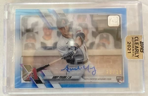 Andy Young | 2021 | Topps Clearly Authentic | Auto | Blue 21/25 | RC | - Bild 1 von 4