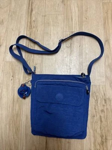 KIPLING Machida Blue Crossbody Bag With Gorilla Charm - Picture 1 of 9