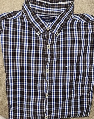 Camisa Para Hombres Roundtree & Yorke Ajuste Manga Larga A Cuadros Abotonada Talla XL - USADA EN EXCELENTE CONDICIÓN Foto 1 de 2