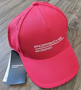 Gorra de béisbol de malla ajustable del equipo Porsche Motosport roja Snapback - Imagen 1 de 3