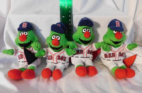 4 6" Red Sox Mascot Wally Green Monster Plush -Were part of Baseball Baby Mobile Cover