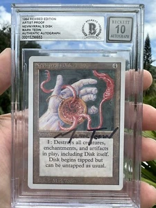 DISCO DE NEVINYRRAL, PRUEBA DE ARTISTA, REVISADO, 1994 MTG, MARK TEDIN, #39, ¡BAS 10! - Imagen 1 de 4