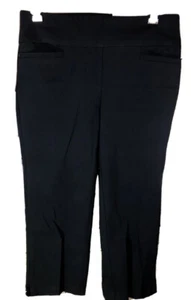 Christopher & Banks 4 NWT Crop Pants Shaped Fit MID Rise Pull On Black 5292 🧡 - Picture 1 of 8