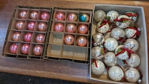 35+ Vintage Glänzende Brite Weihnachtsschmuck Lot mit OVP und mehr - Bild 1 von 6