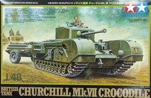 Tamiya 1/48 British Tank Churchill MkVII Crocodile Assembly Model #32594 - Picture 1 of 5
