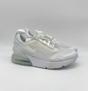 Nike Air Max 270 Youth Shoes Sz 1Y WORN ONCE White Silver Sneakers AO2372-103 - Picture 1 of 9