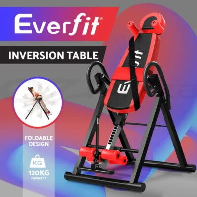 Everfit Inversion Table Tables Gravity Back Stretcher Foldable Home Fitness Gym - image 1 of 4