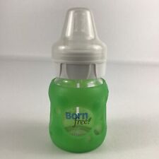 Born Free Complete Glass Baby Bottle Green Silicone Sleeve Infant 4oz Ounce