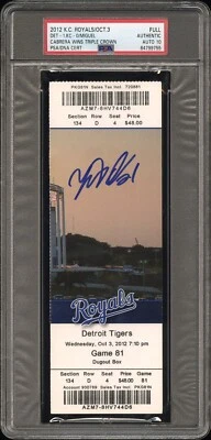 Miguel Cabrera Signed 2012 Triple Crown Full Ticket Stub PSA GEM MINT 10 AUTO - Image 1 of 2