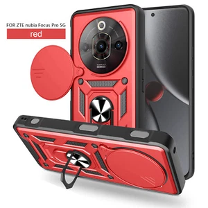 For ZTE nubia Focus Pro, Hybrid Armor Slide Lens Camera Magnetic Hard Cover Case - Picture 1 of 24