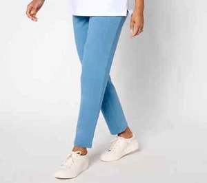 Denim & Co. Pantalón regular de felpa francesa EasyWear A671462 - Imagen 1 de 7