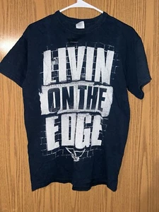 Official Aerosmith Livin On The Edge Adult T-Shirt Steven Tyler Rock Music Tee M - Picture 1 of 6
