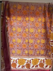 Vintage Batik Tablecloth Tapestry Boho Bedspread Authentic Decor 79x79 Square - Picture 1 of 13