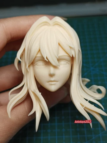 1:12 Anime Little Girl Head Sculpt Model For 6'' Female Action Figure Body Toy Cover