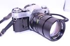 Canon AE-1 Chrome 35mm Film SLR Manual Focus Camera Vivitar 135mm 1:2.8