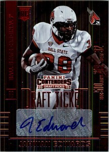 2015 Contenders Draft Picks College Draft Ticket Red Foil #193 Jahwan Edwards