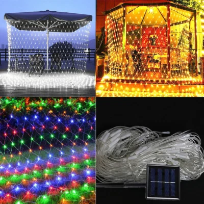 200 LED Fairy String Net Mesh Curtain Lights Waterproof Outdoor Home Party Decor - Image 1 of 4