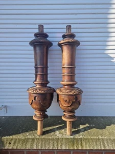 PAIR OF ANTIQUES COLUMNS - Picture 1 of 6