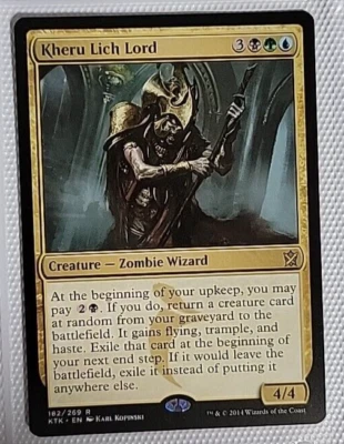 MTG Kheru Lich Lord Khans of Tarkir 182/269 Regular Rare - Image 1 of 2