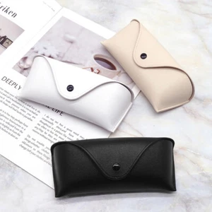 Durable Leather Eye Glasses Sunglasses Shell Hard Case Protector Box Pouch Bag - Picture 1 of 19