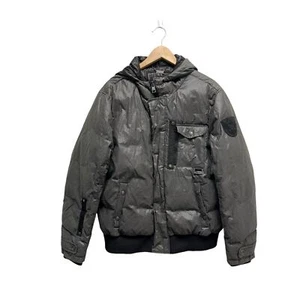 Guess Puffer Full Zip Hooded Jacket in Gray Men’s Size Large - Picture 1 of 9