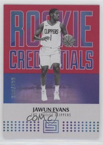 2017-18 Panini Status Rookie Credentials Red /299 Jawun Evans #10 Rookie RC