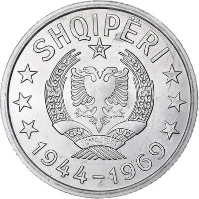 [#1251203] Albania, 10 Qindarka, 1969, Aluminum, MS, KM:45 - Image 1 of 2