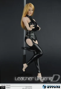 Sexy traje de lencería de cuero ZYTOYS 1/6 15-16 para figura femenina PHICEN Hot Toys - Imagen 1 de 5