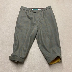 Chrysalis Tweed Trousers W40 Mens Green Shooting Breeks Wool Check 19" Leg Short - Picture 1 of 16