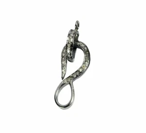 S Hook Clasps Pave Diamond Clasps Jewelry Findings For Necklace Making Supplies. - Picture 1 of 12