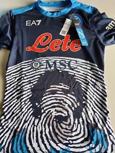 SSC NAPOLI 2021/2022 Maradona LIMITED EDITION Blu MAGLIA Armani NUOVA TG. S - Foto 1 di 13