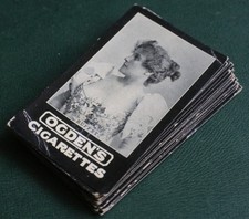 ACTRESSES & FOREIGN VIEWS , 1900 , OGDENS TAB CIGARETTE CARDS , G-VG CONDITION