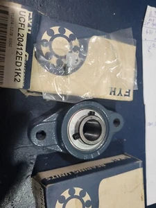 6 - FYH SBPFL204-12 KG5 3/4" 2-Bolt Pressed Steel Flange Mount Bearing - Picture 1 of 6