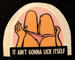 SEXY PEGATINA DE NIÑA ""PANTY ROSA"" 2 1/2 X 2 1/4"" ¡NO SE VA A LAMER SOLA! 🙂 - Imagen 1 de 2