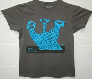 Volcom X Kid Creature X Great Strides 3 Headead Monster T Shirt Medium Brown - Picture 1 of 12