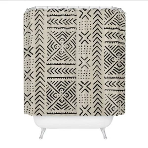 NWT~ Society6 Thinline Studio Cloth Shower Curtain 68 x 72" Line Mud Bone ii56 - Picture 1 of 7
